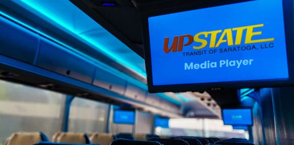 media player in upstate transit bus