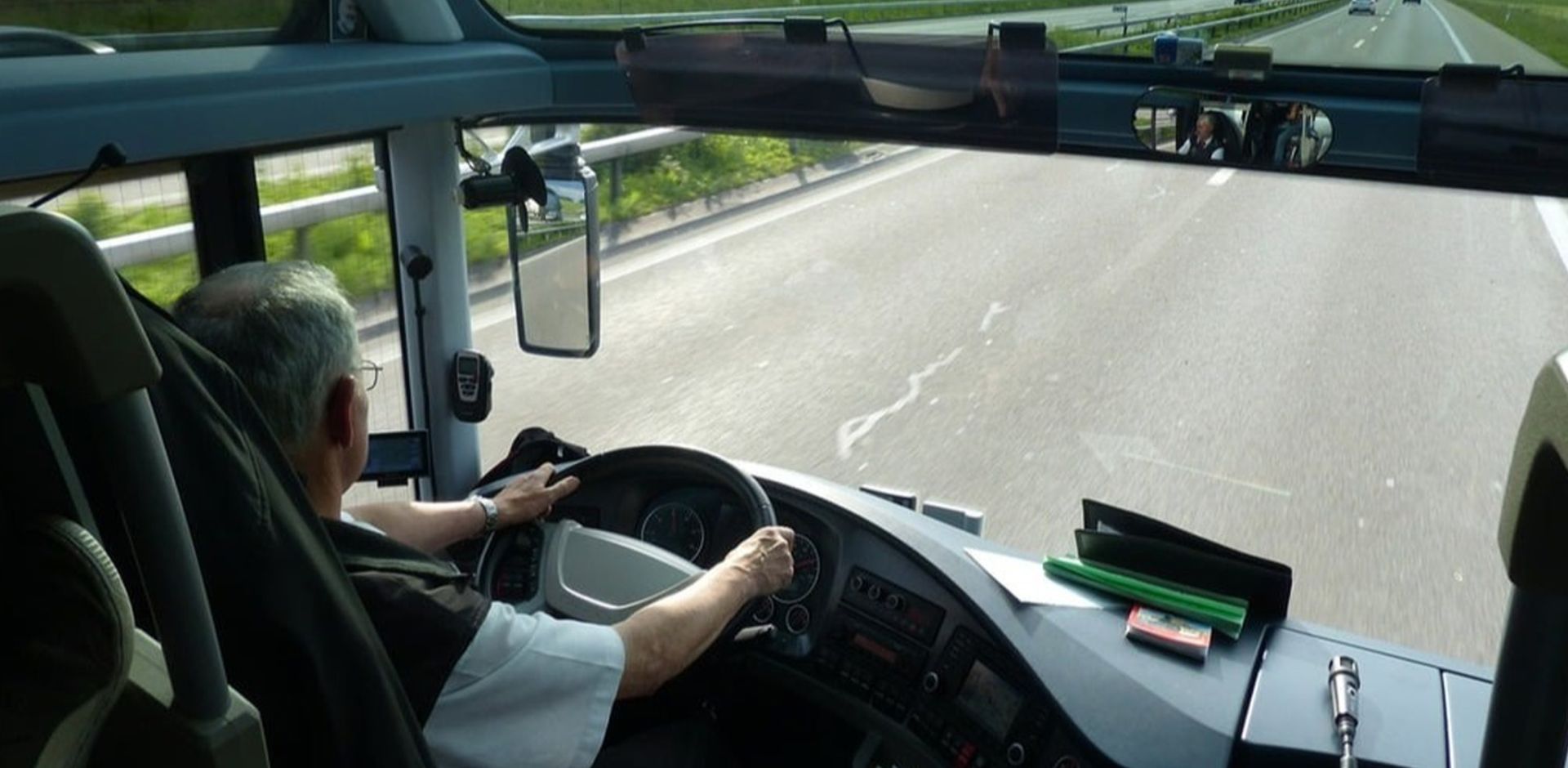 bus driver close up
